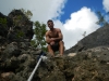 Climbing the rock, Little Bay, Anguilla