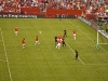 Wayne Rooney clearing a ball