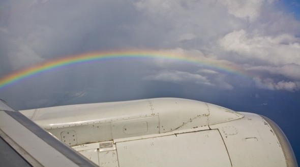 St. Maarten Rainbow from Plane St. Maarten Rainbow from Plane
